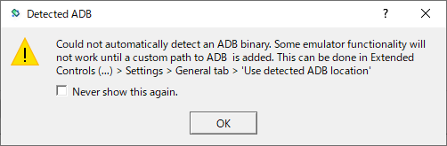 Detected ADB